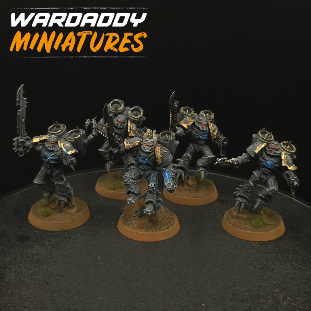 Pro Painted Warhammer 40k Chaos Black Legion Raptors ×5 #2 Games Workshop
