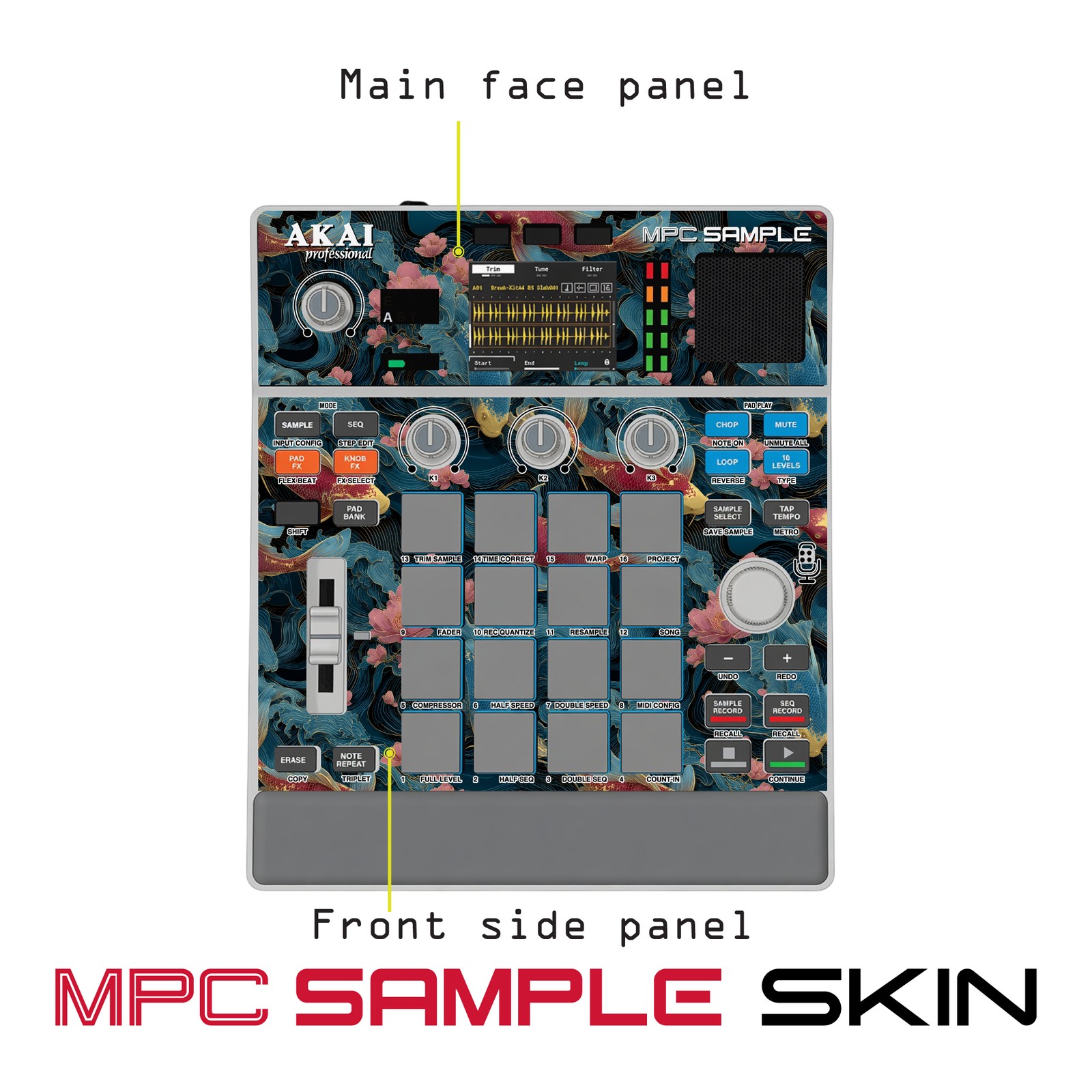Akai MPC Sample Skin / Koi Wave Bloom