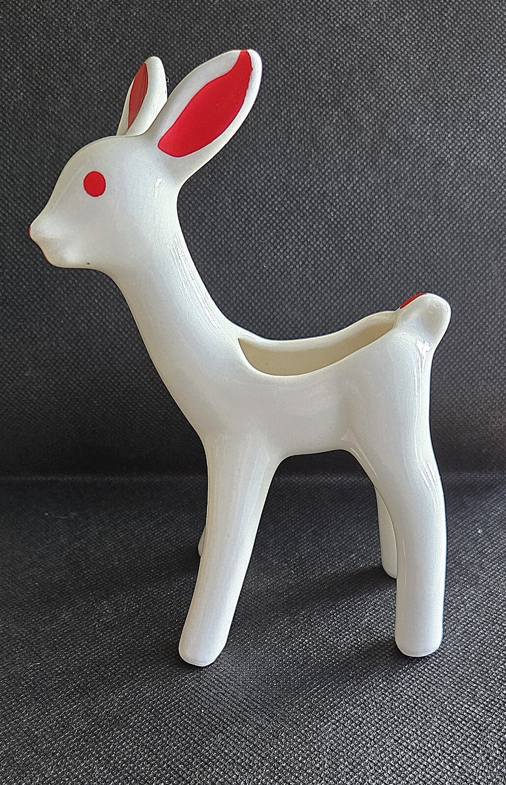 Cute 1950s Ceramic Deer Planter Decoration 6" Tall