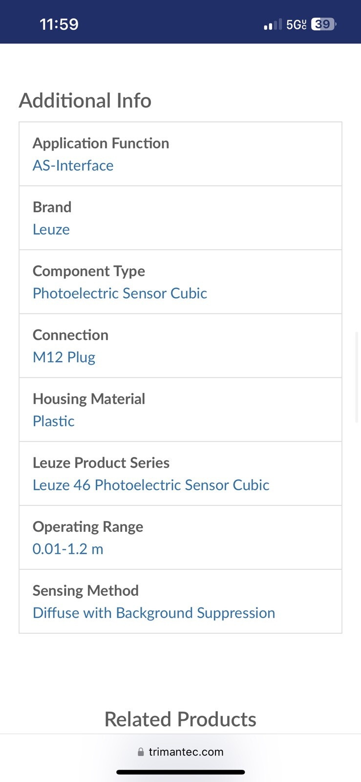 Leuze HT46CI.SL/4X-200-M12: Diffuse Sensor with Background Suppression