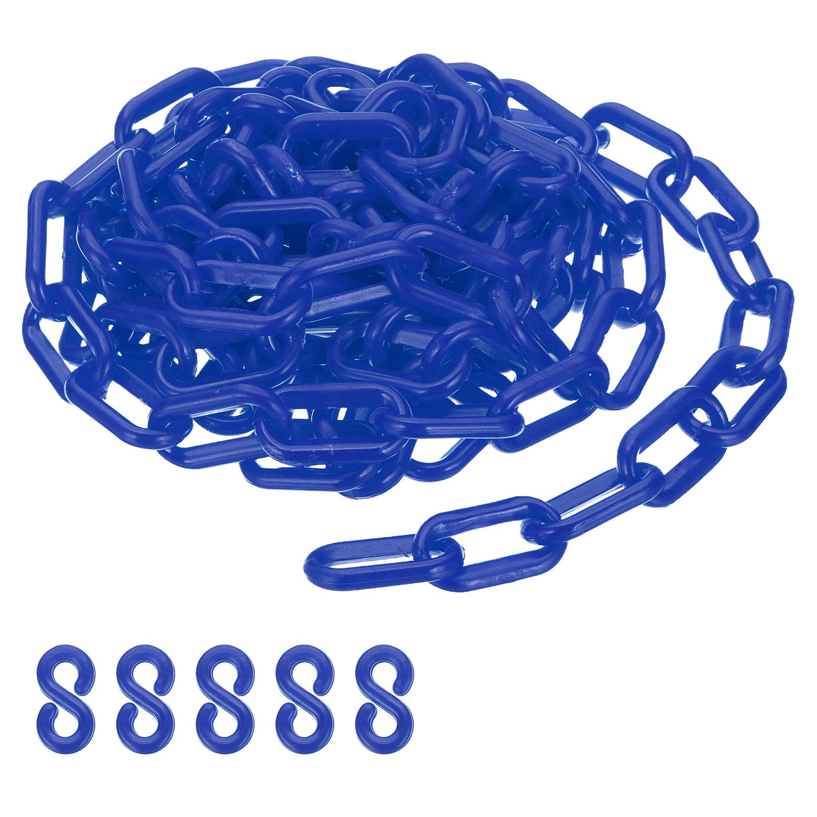 Blue Plastic Chain 10 ft 6mm Safety Barrier Chain