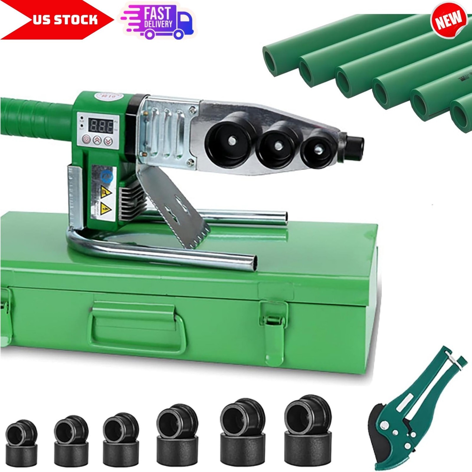 Plastic Pipe Welder 110-220V Welding Machine for PP, PP-R, PE, PP-C Plastic Pipe