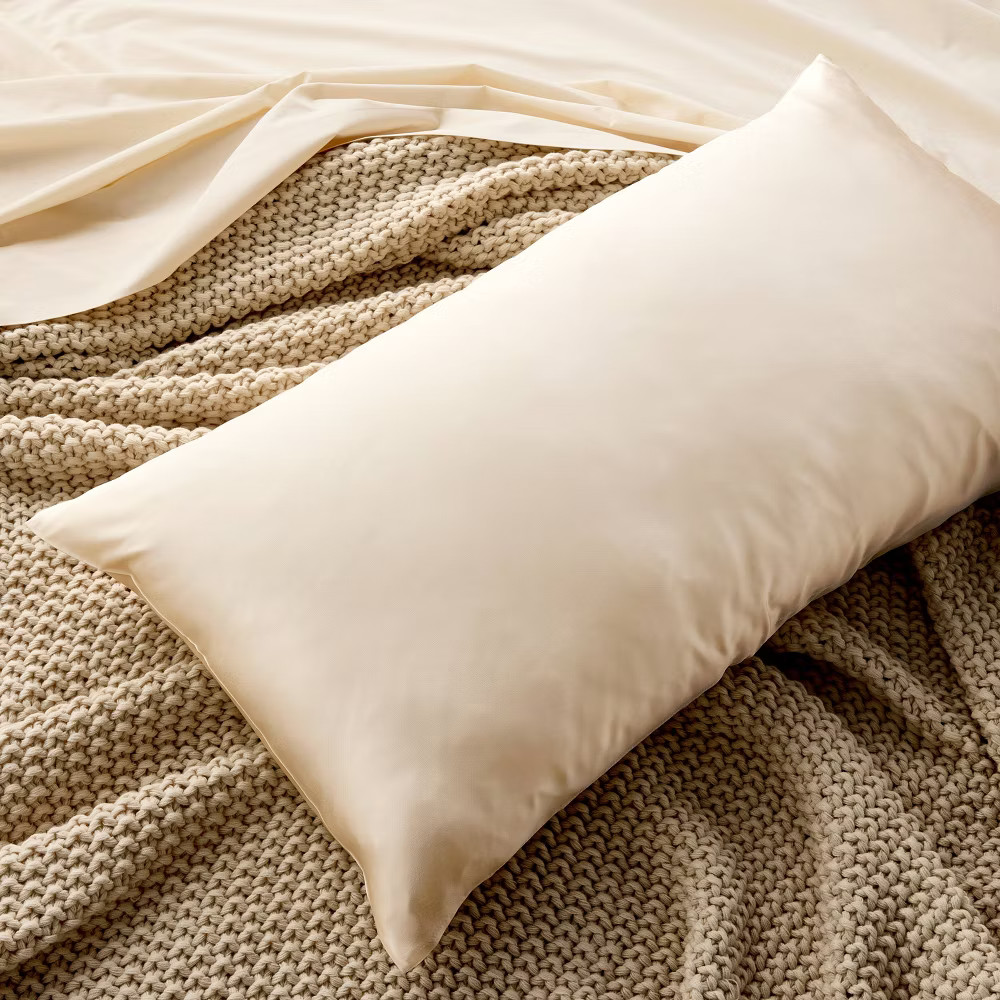 King Solid Silk Pillowcase Natural - Casaluna