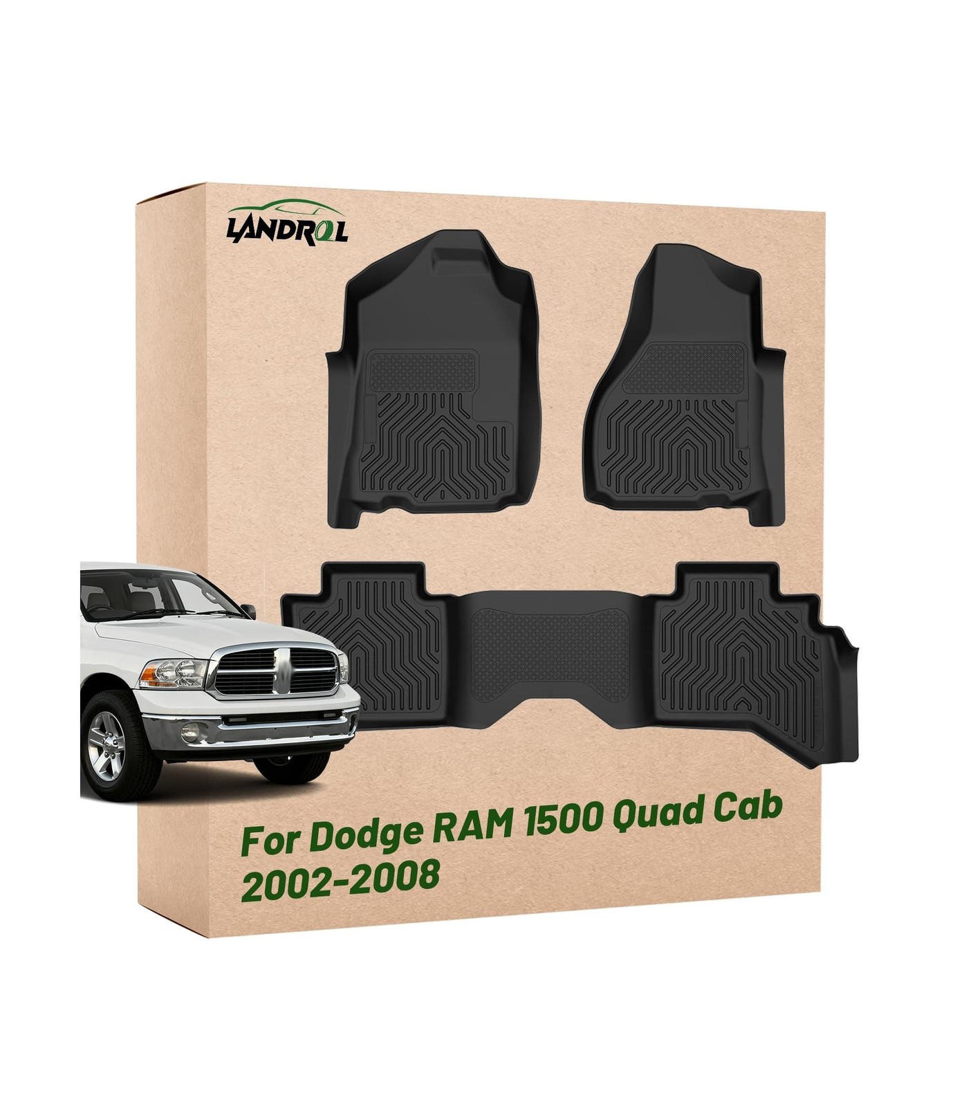 Car Floor Mats Replacement for Dodge RAM 1500 Quad Cab 2002-2008/ Fit Ram 250...