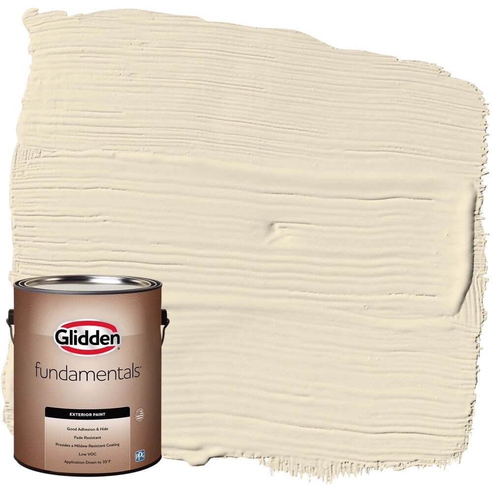 1 Gallon Fundamentals Exterior Paint Heavy Cream / Beige Flat Fade Resistant