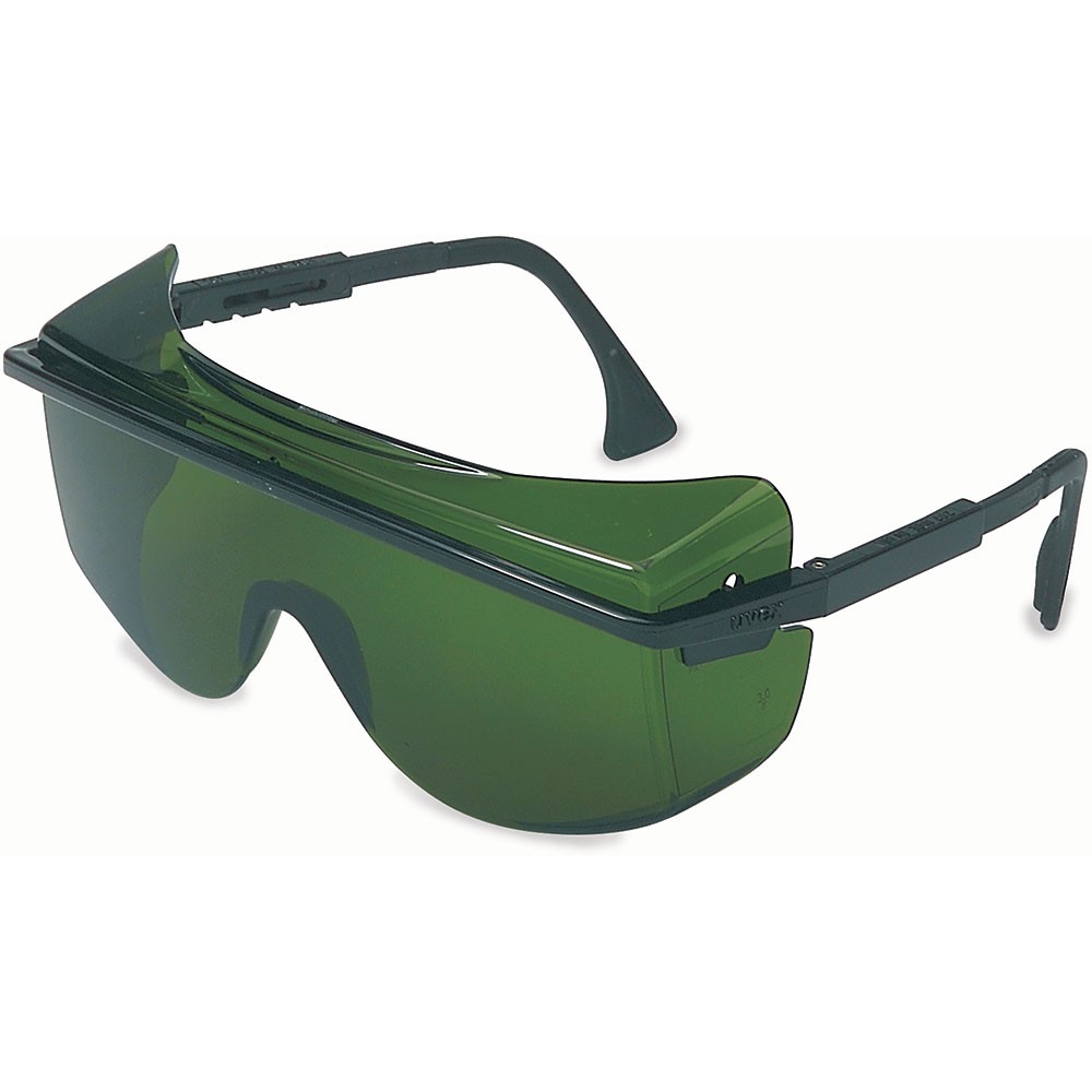 HONEYWELL UVEX S2508 Safety Glasses OTG 2.5" Green Lens ANSI Z87.1