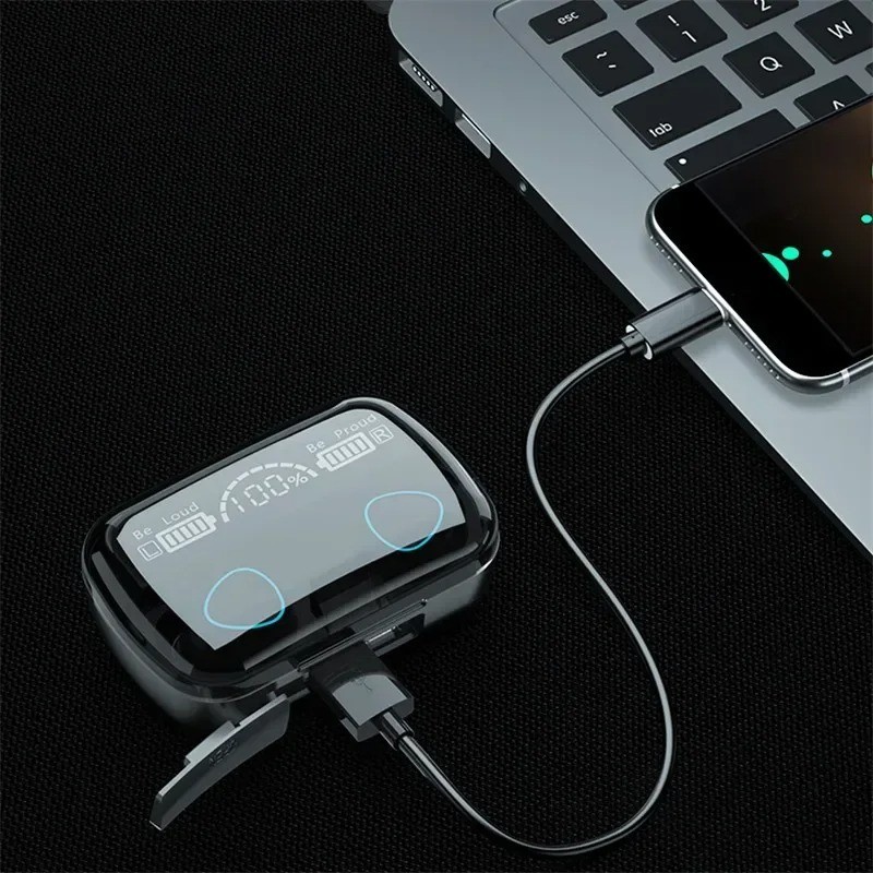 TWS Bluetooth Earbuds Waterproof Bluetooth 5.3 Headset Noise Cancelling Wireless