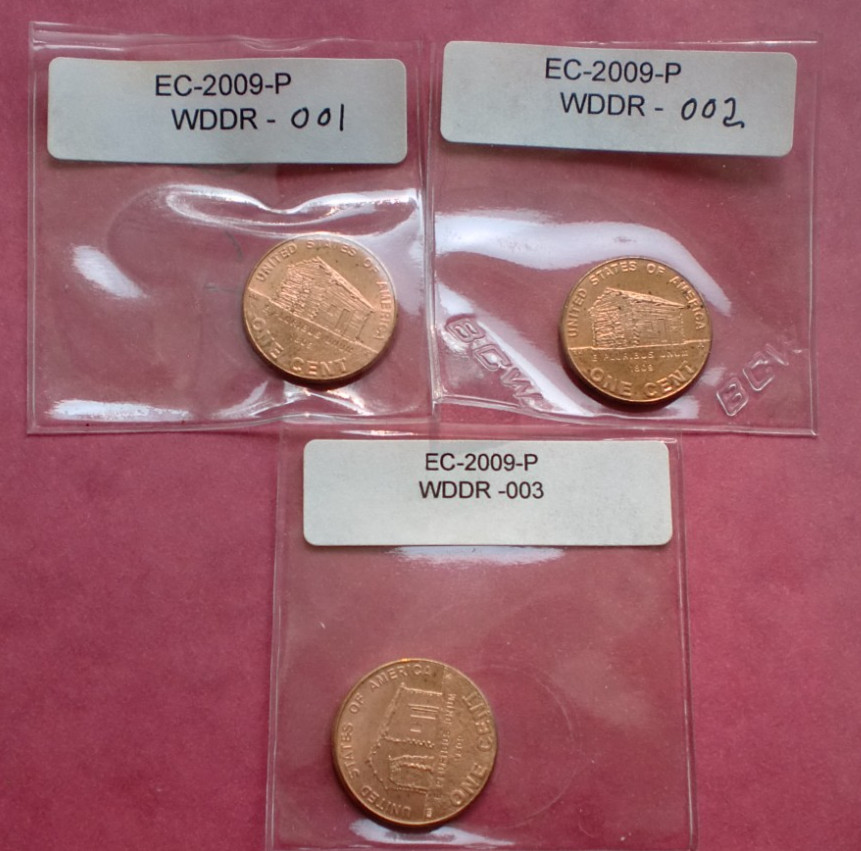 2009P Lincoln WDDR-001,002,003 Early childhood Doubled Die Error Cent