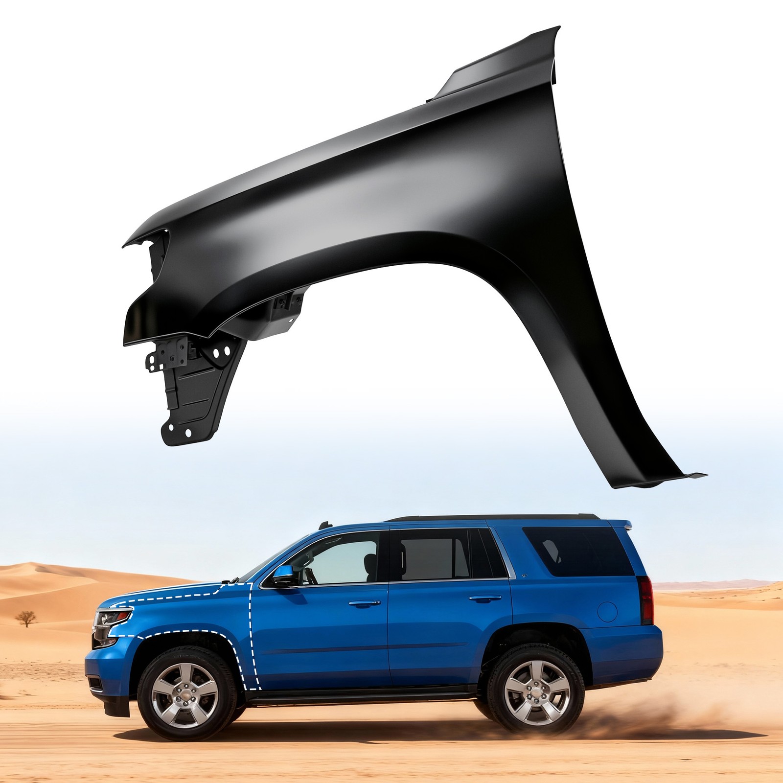 Fender For Chevrolet Tahoe/Suburban 2015-2020 Front Driver Left Side Steel