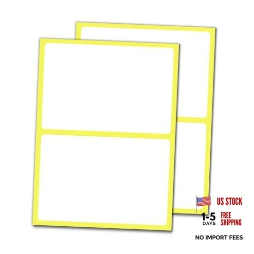 4" x 6" - Large Labels for Storage Bins Organizing, Big White Stick 60 Pieces