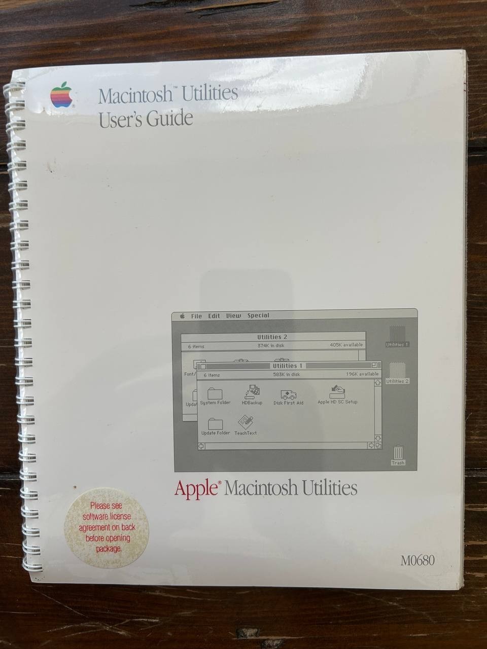 Vintage Apple Macintosh Utilities User's Guide M0680. Sealed