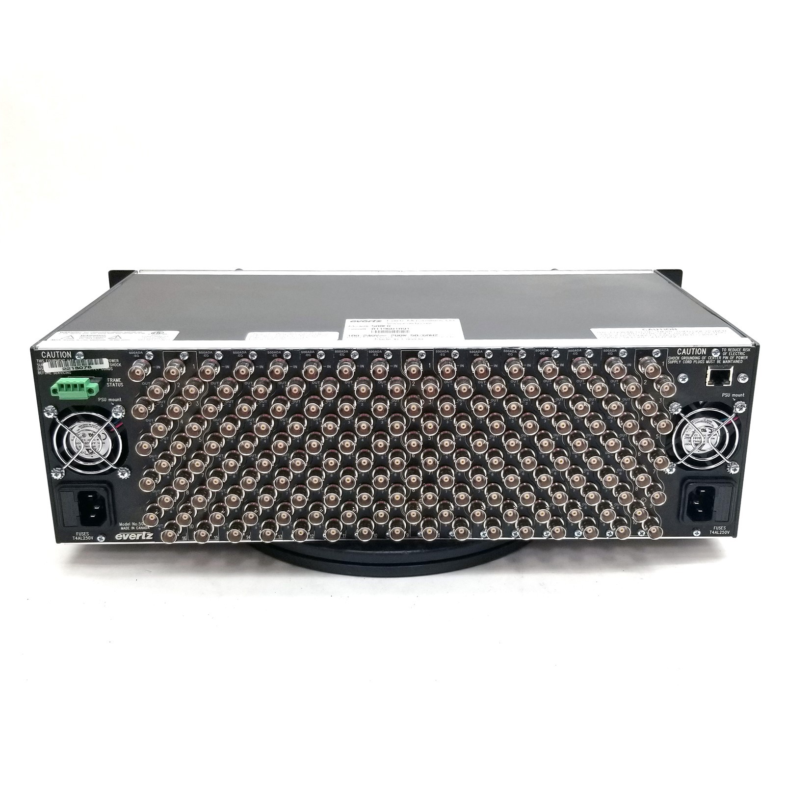 Evertz 500FR Distribution Frame w/1*500FC/15*500ADA-EQ Module Card