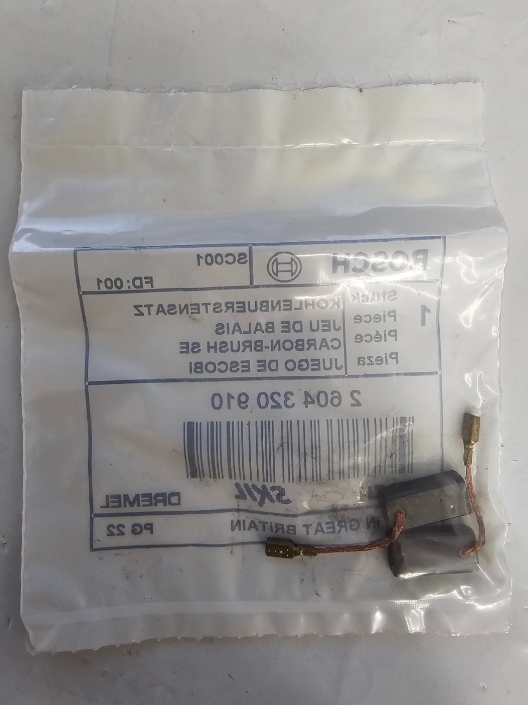 GENUINE OEM BOSCH BRUSH SET 2604320910