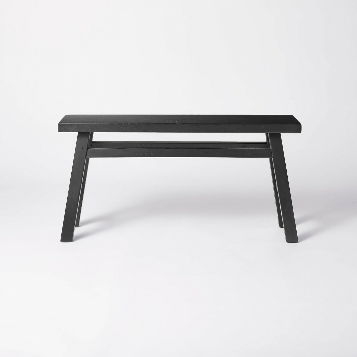 Thatcher Wood 36" Bench Solid Color Rubberwood Frame Black