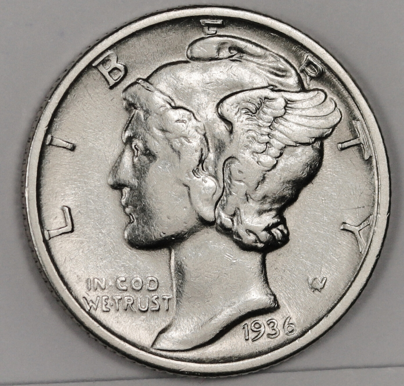 1936-p Mercury Head Dime.  AU. Inventory I.  176938