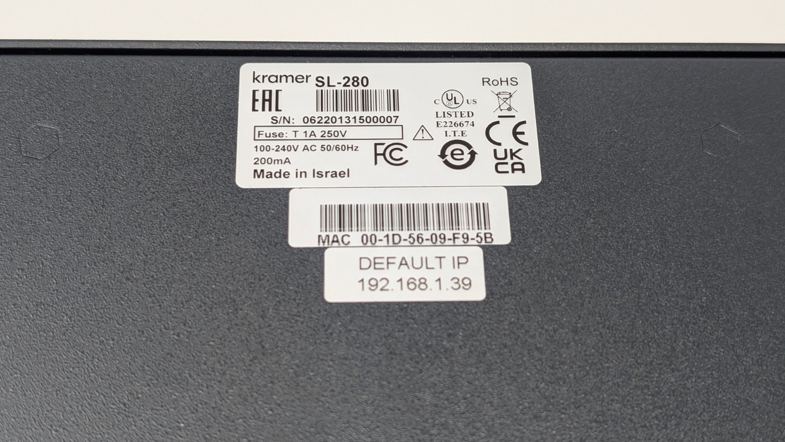 Kramer SL-280 32-Port Master/Room Controller