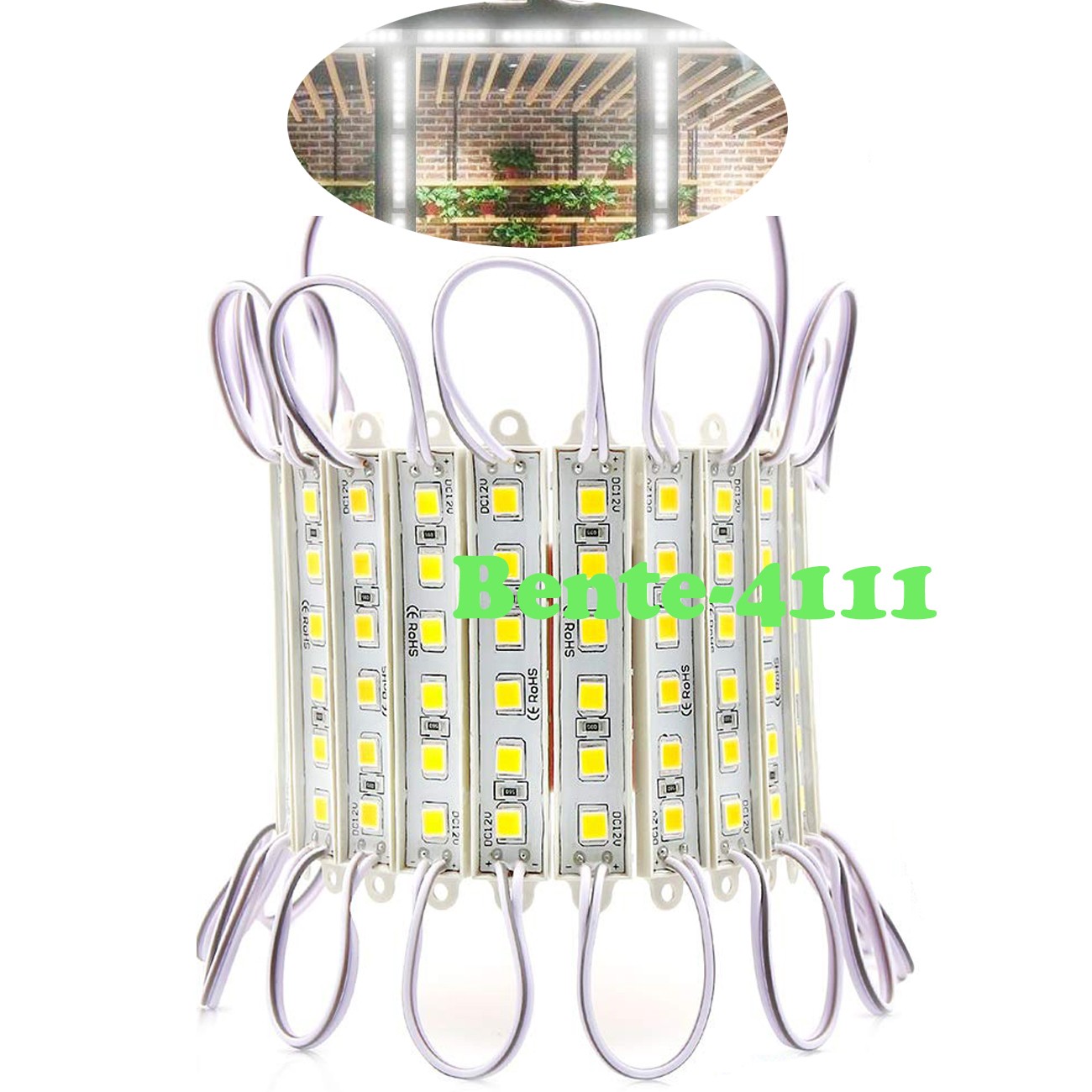 6 LED 5054 White Module Light Showcase Window Lamp Strip with Timing Remote