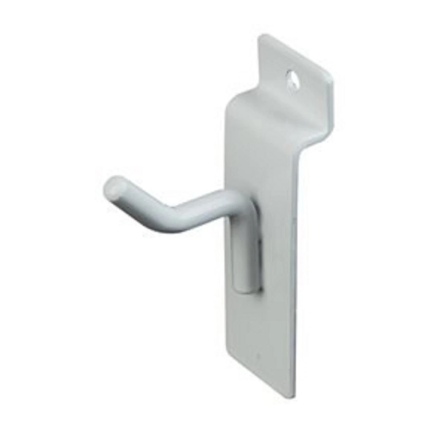 SLATWALL PANELING DISPLAY  1" HANGARS WHITE BULK PACK OF 100
