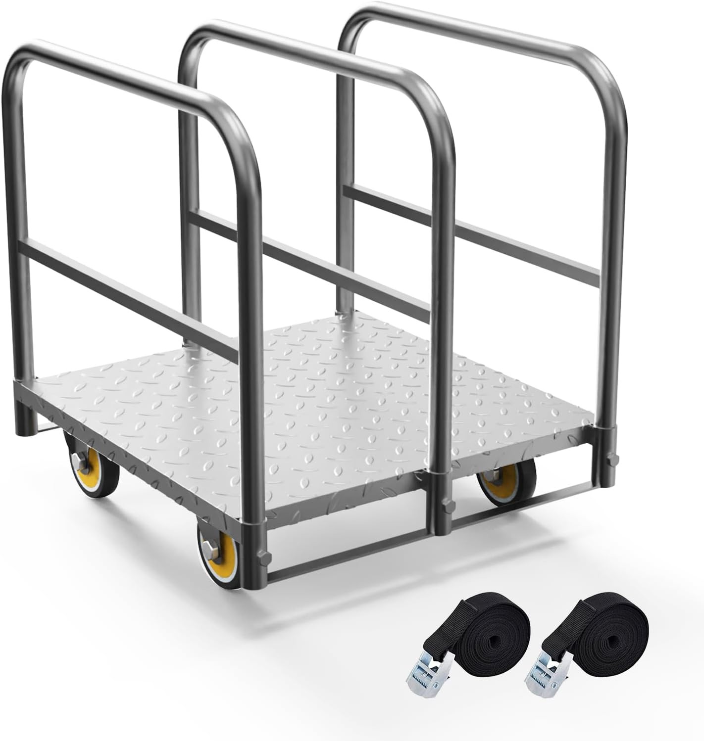 Panel Cart Heavy Duty Flatbed With 5In Swivel Caster 1500LBS Weight Capacity