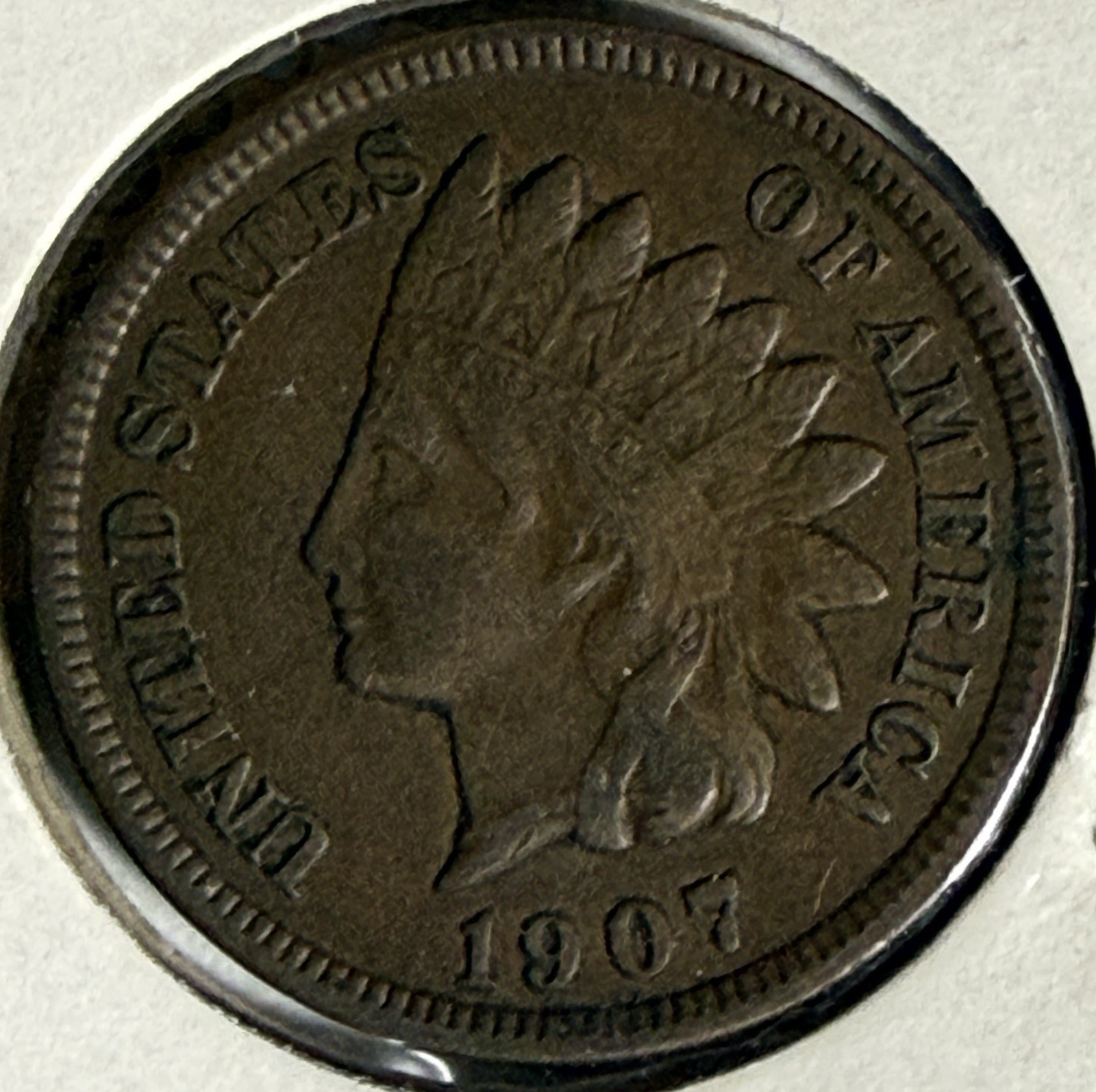 1907 Indian Cent - (37-11)