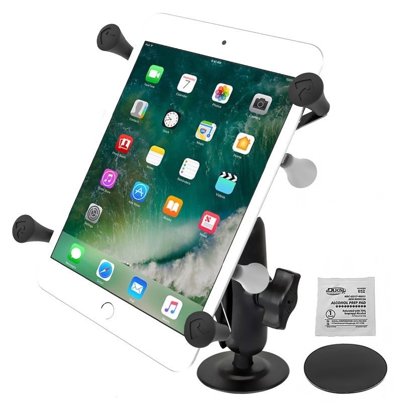 RAM Mount with Flex Adhesive Base and Universal X-Grip Holder for 7" - 8" Tablet