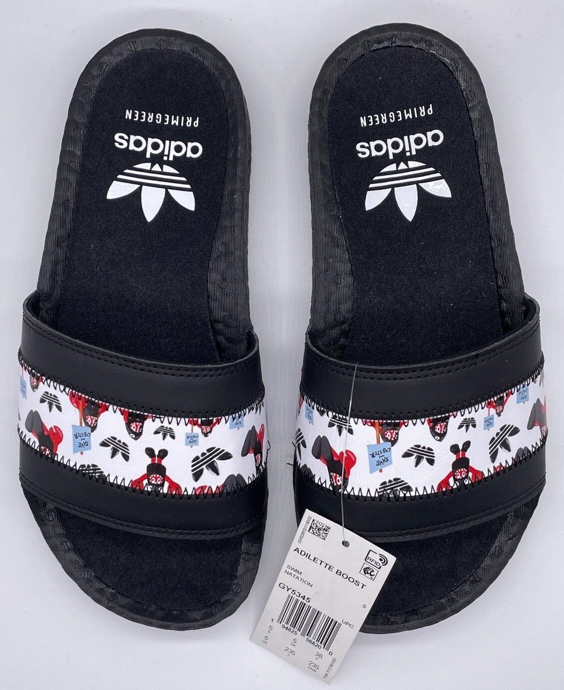 adidas Originals x Philip Colbert Adilette Boost Save The Lobster GY5345 Size 5