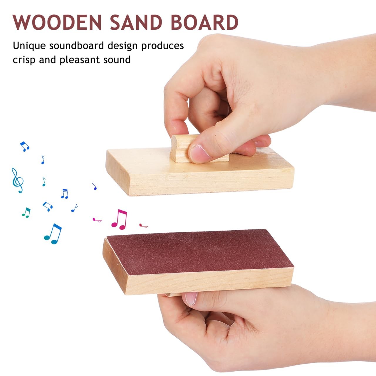 5 Pairs Wooden Soundboard Musical Instruments Percussion Toy Sand Block Music...