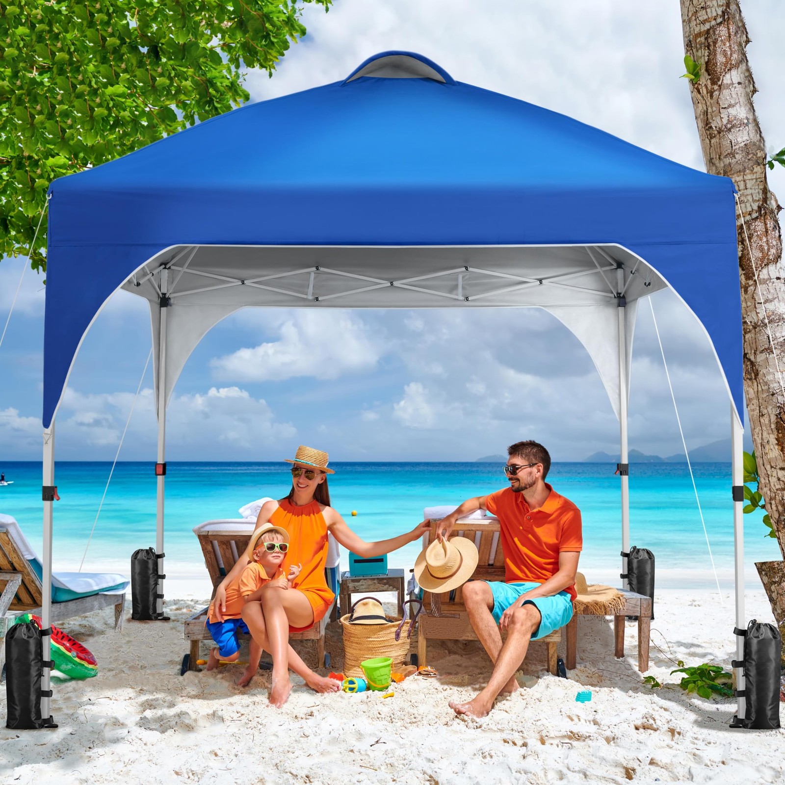 Yaheetech 8x8 Pop Up Canopy Tent w/ Vent, Easy Setup, Instant Sun Shelter
