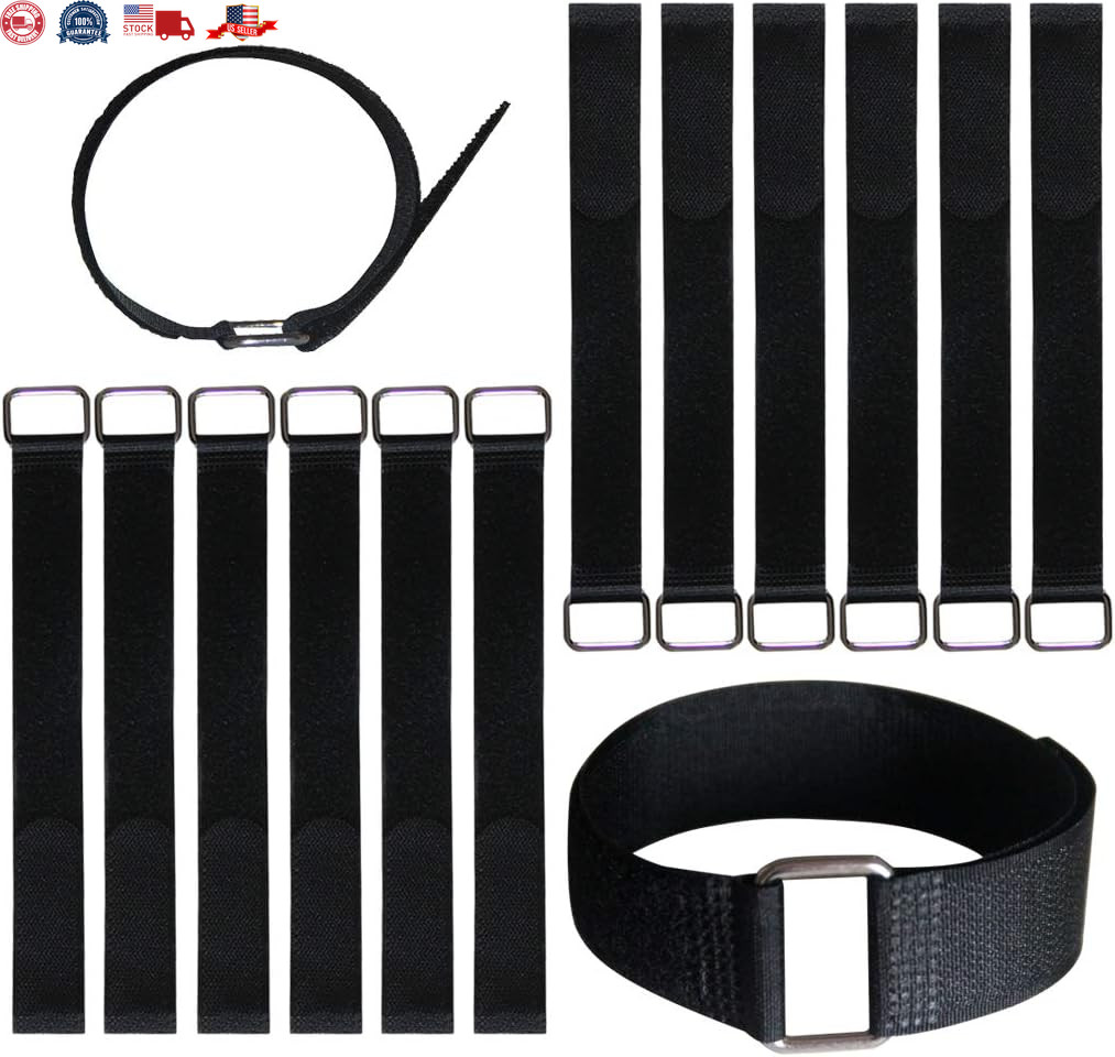 12 Inch Reusable Fastening Cable Straps - Hook and Loop Fixing Straps