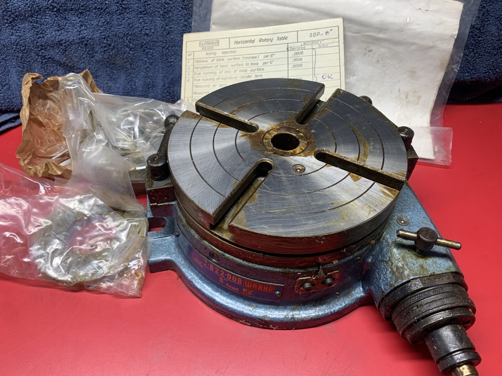 8" TOOLMEX Precision Horizontal Rotary Table (NEW) Made in Poland