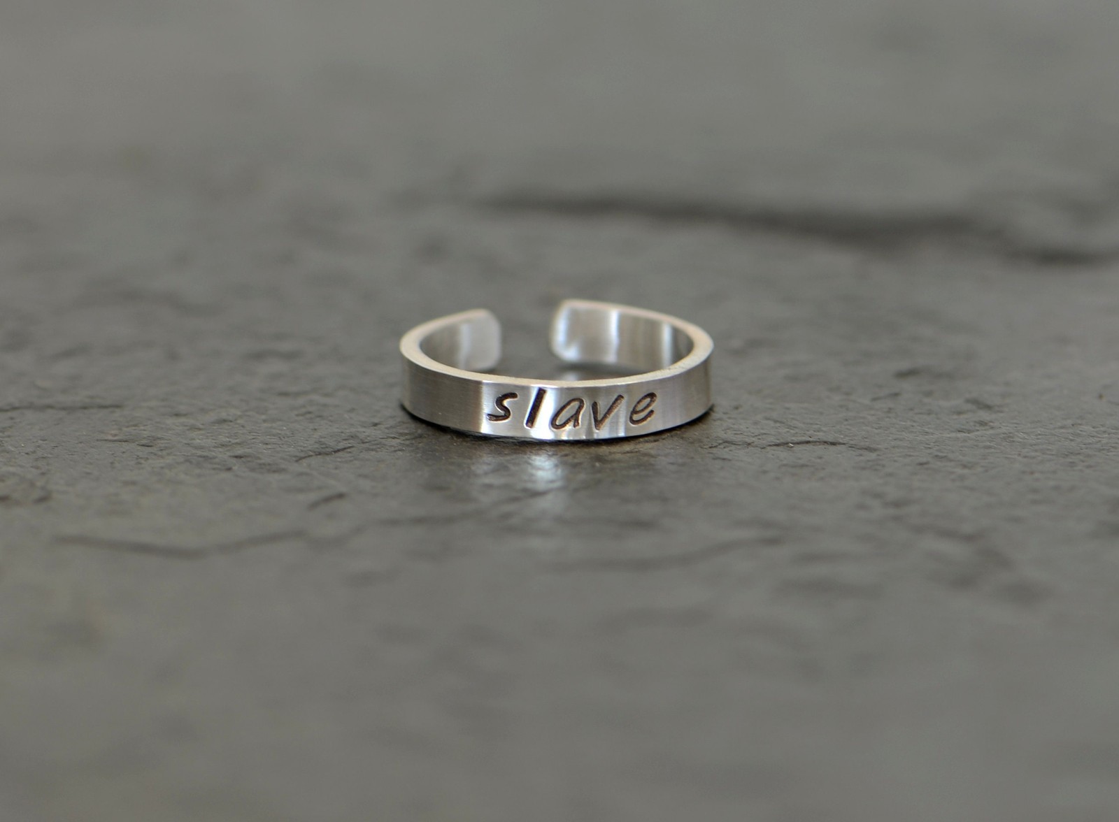 dainty sterling silver toe ring for the discrete slave - dom - sub