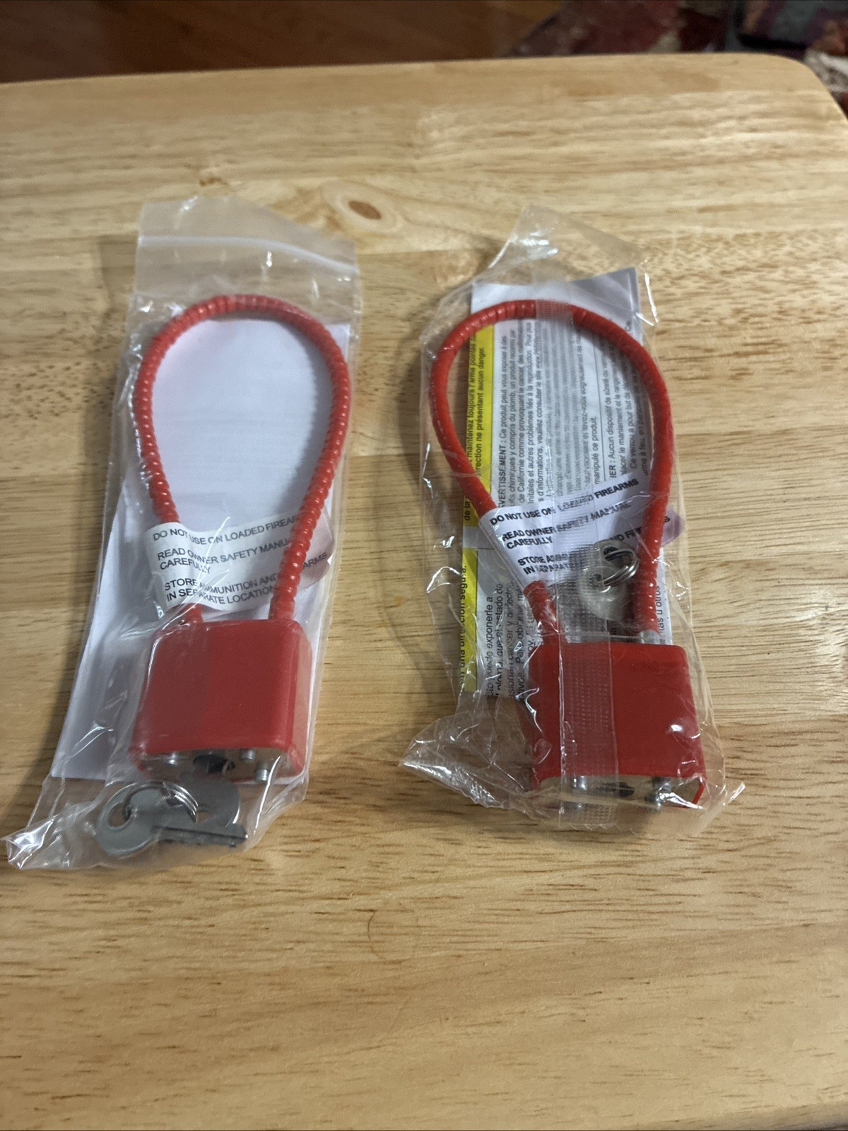 Cable Gun Locks 2x 15in Approved New Sealed 2 Pack 30mm
