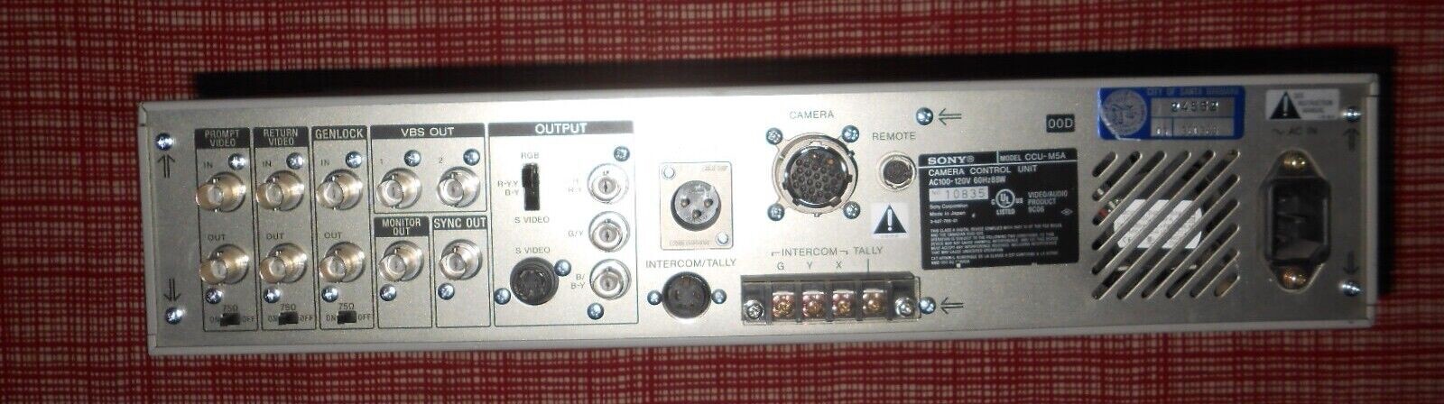 Sony Camera Control Unit CCU-M5A for DXC Cameras
