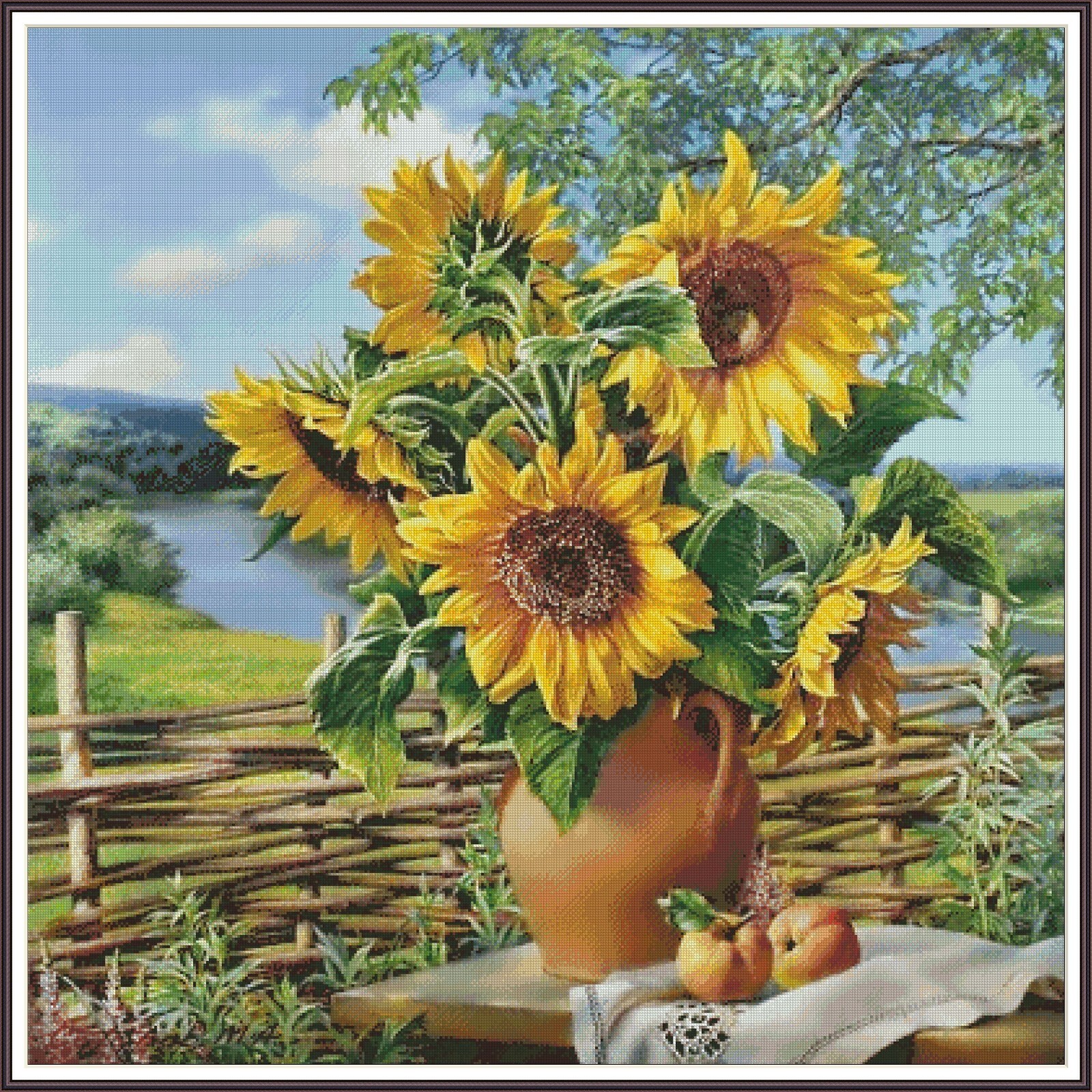 Sunflower 1238 - Chart Counted Cross Stitch Pattern Xstitch