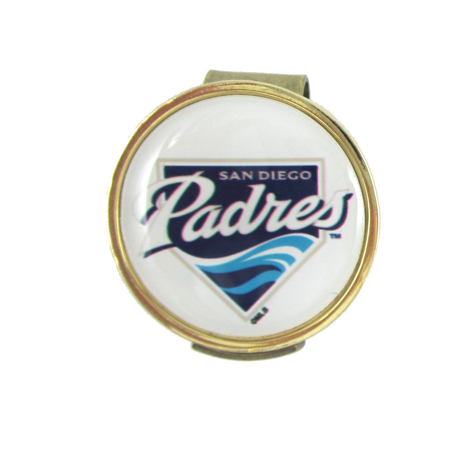 San Diego Padres Golfers Hat Clip with Golf Ball Marker