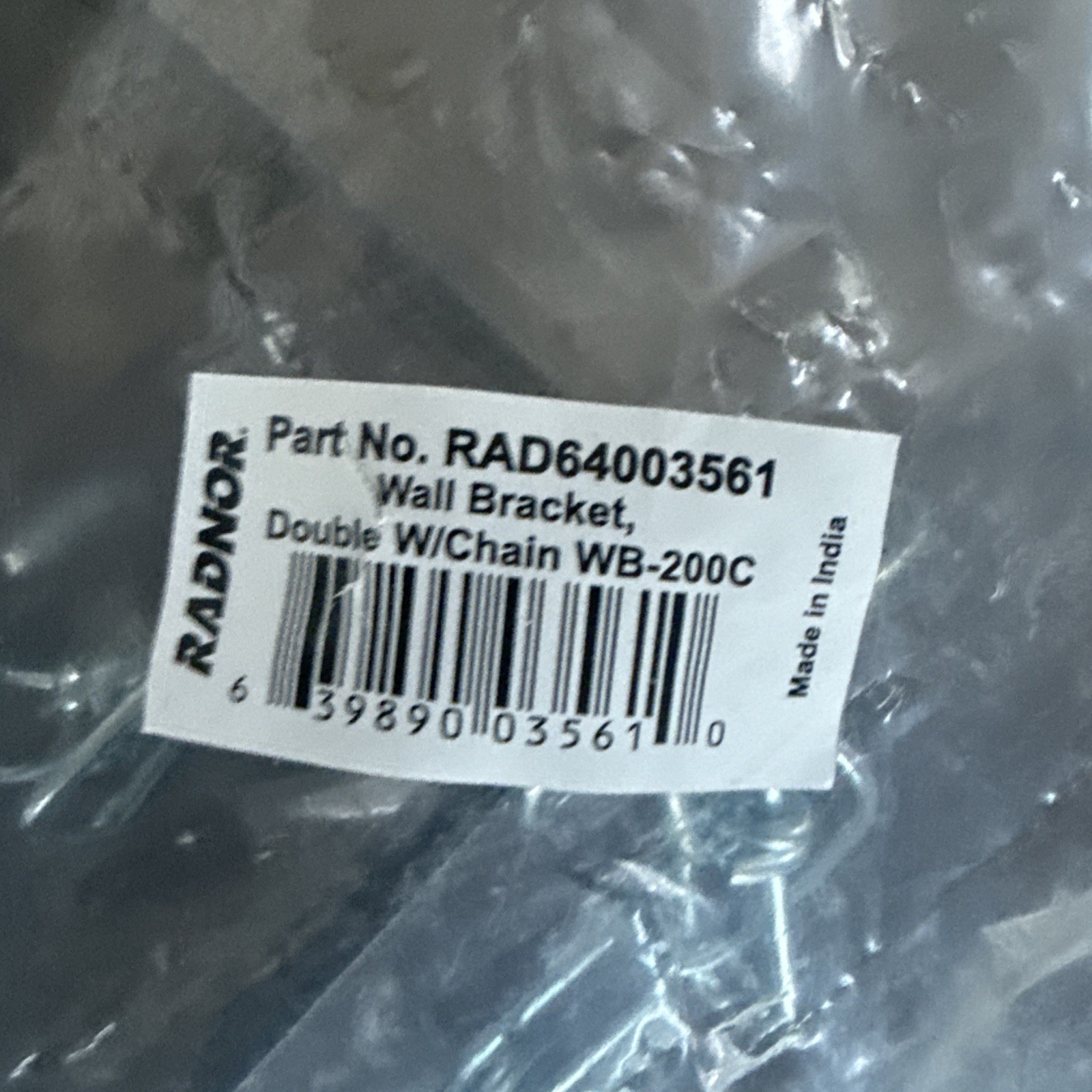 Radnor Double Wall Bracket With Chains WB-200C