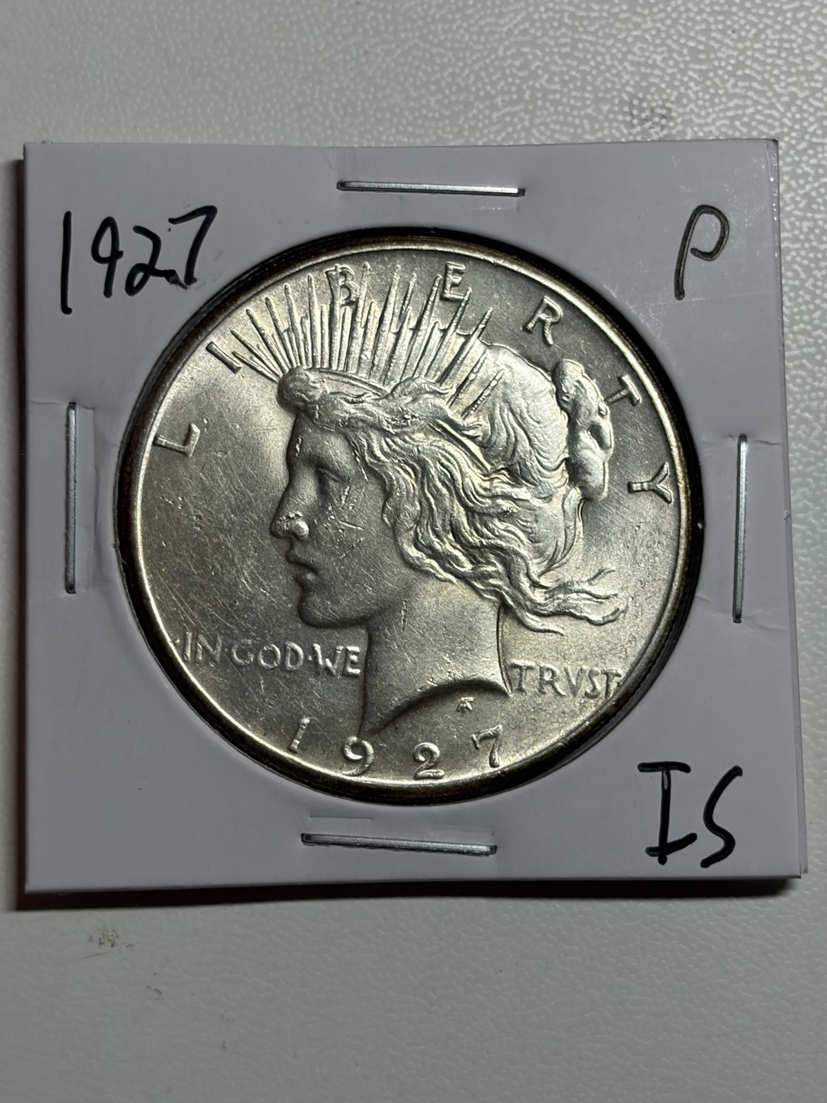 1927-P Peace Silver Dollar UNC Nice Luster Better Date