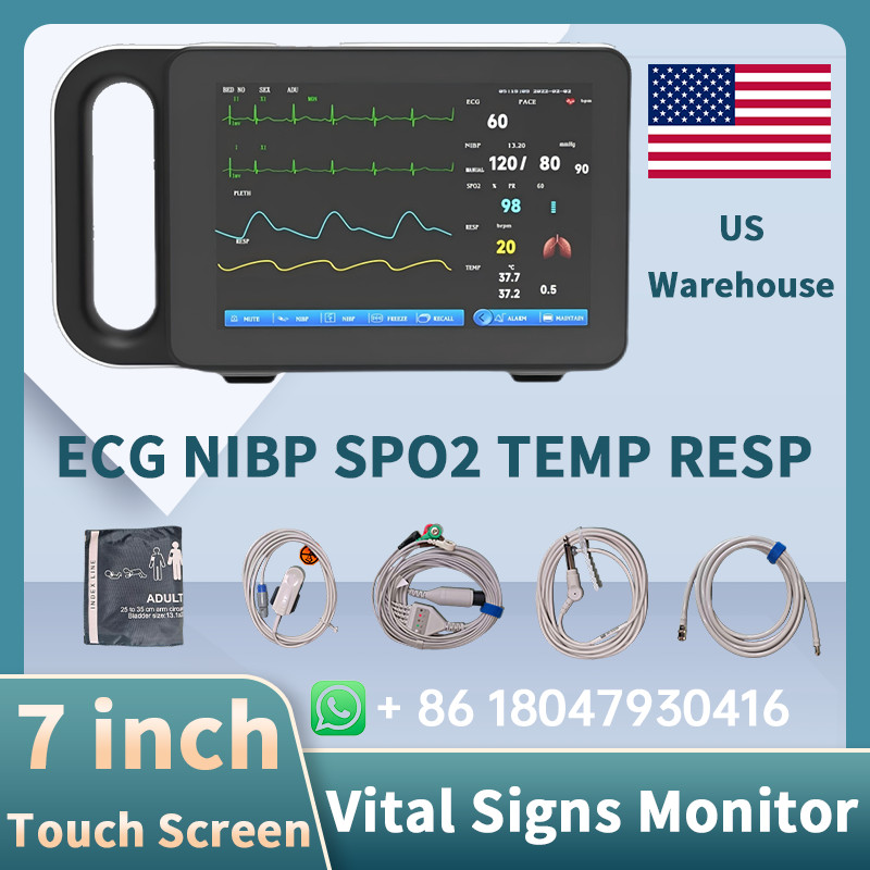 7″ Touch Screen Portable Multi-parameter Medical Patient Monitor US Warehouse