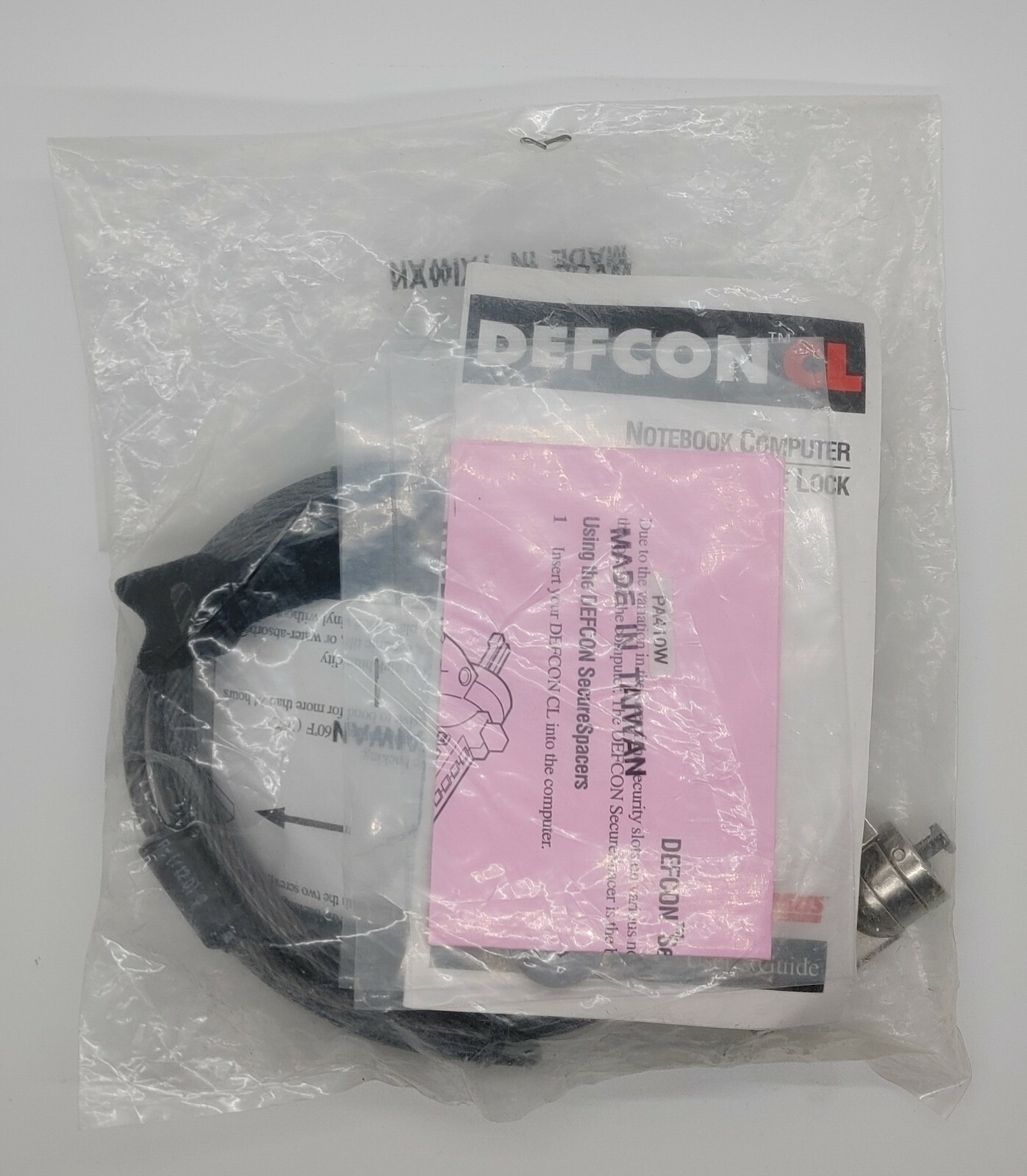 New (Open Box) - Targus Defcon CL Notebook/Laptop/Computer Cable Security Lock