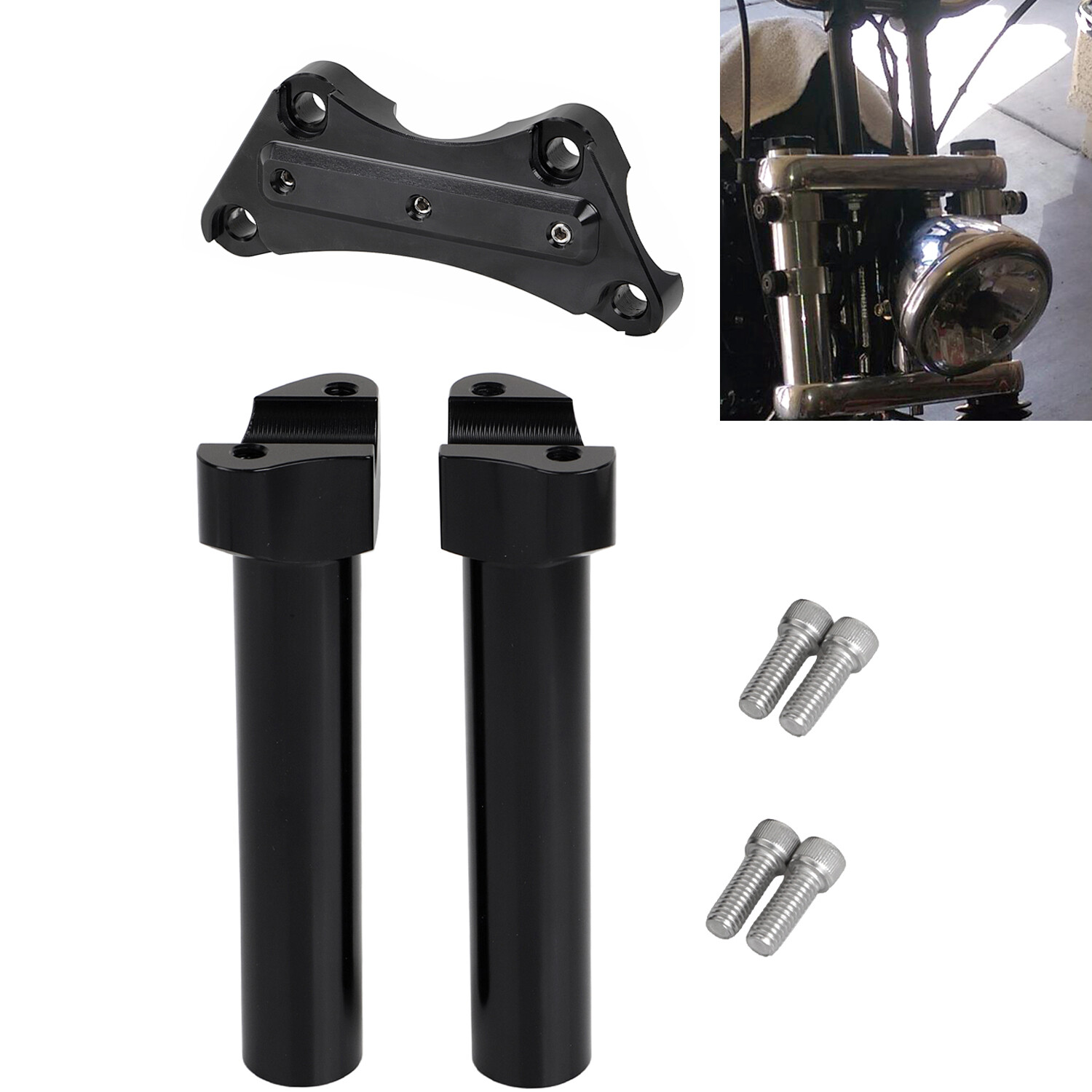 6.5" Handlebar Risers Top Clamp For Harley 1" Bar Dyna Road Glide FLTRX FLTRXS