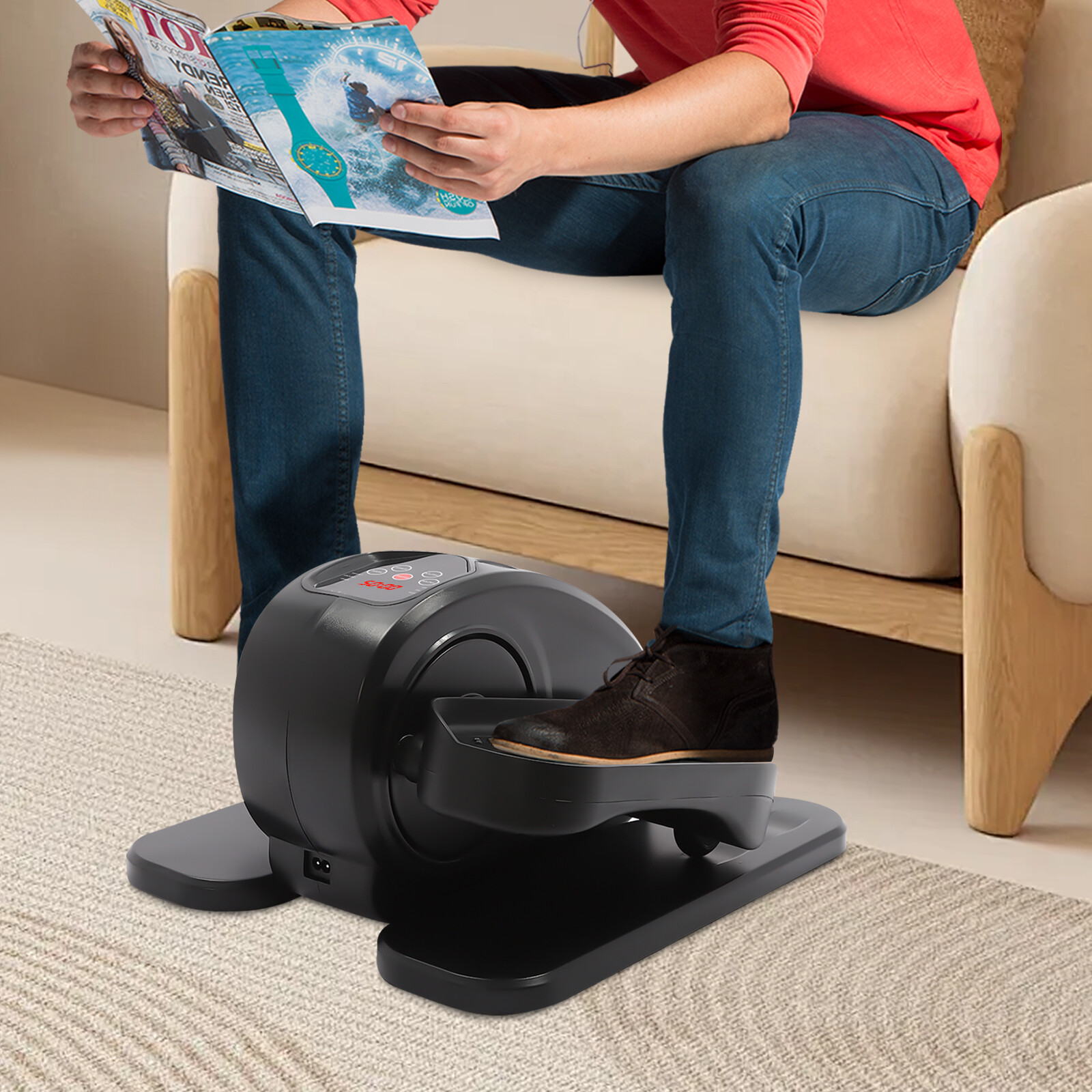 Under Desk Electric Elliptical Machine Five-speed w/LED screen & Remote Control