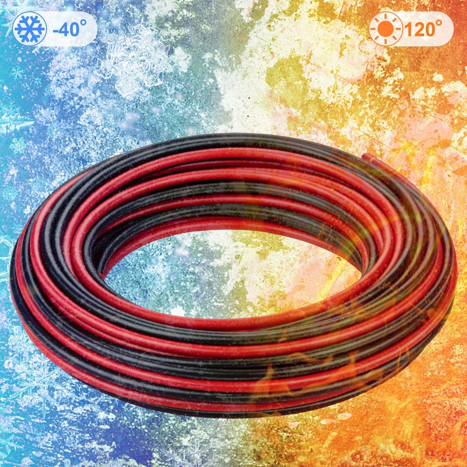 8AWG (10mm²) Tinned Copper PV Extension Cable - Solar Panel Connection Wire