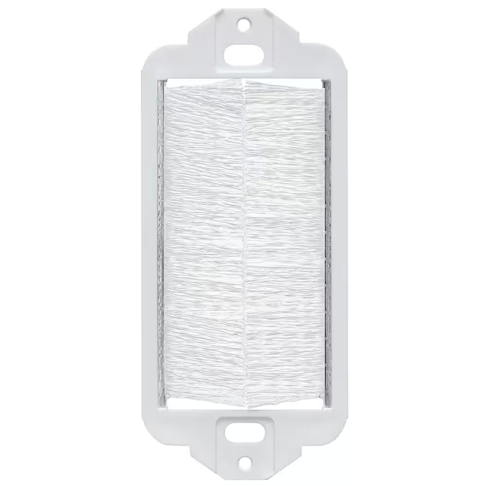 White 1-Gang Audio/Video Wall Plate (1-Pack) 41075-DBW