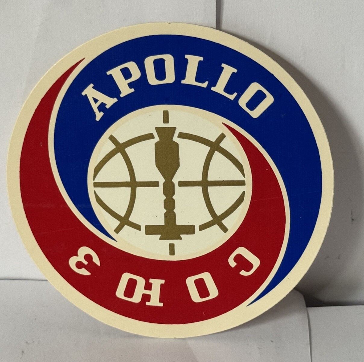 Vintage Nasa Apollo USA & Russia Space Mission Sticker- Decal