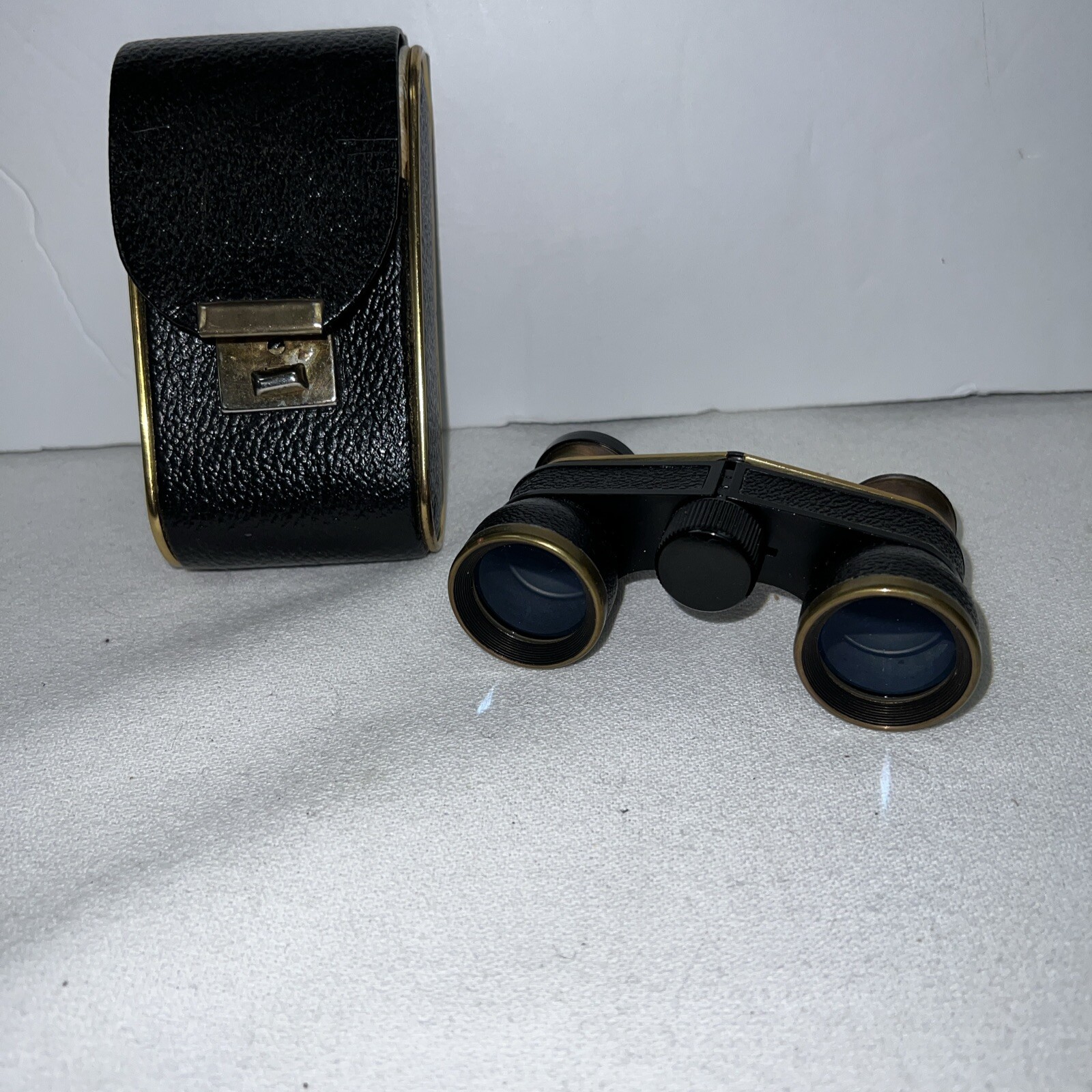 Black & Gold Binoculars With Carrying Case