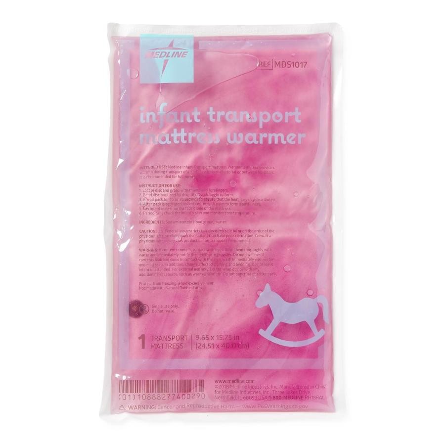 Medline Infant Transport Warmer Mattresses 15.75x9.65" 9.6500" Soft Non-woven, 1