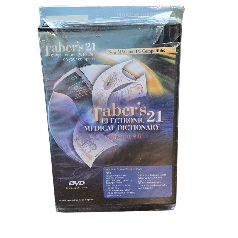 Taber's 21 Electronic Medical Dictionary Version 4.0 CD ROM Full Set