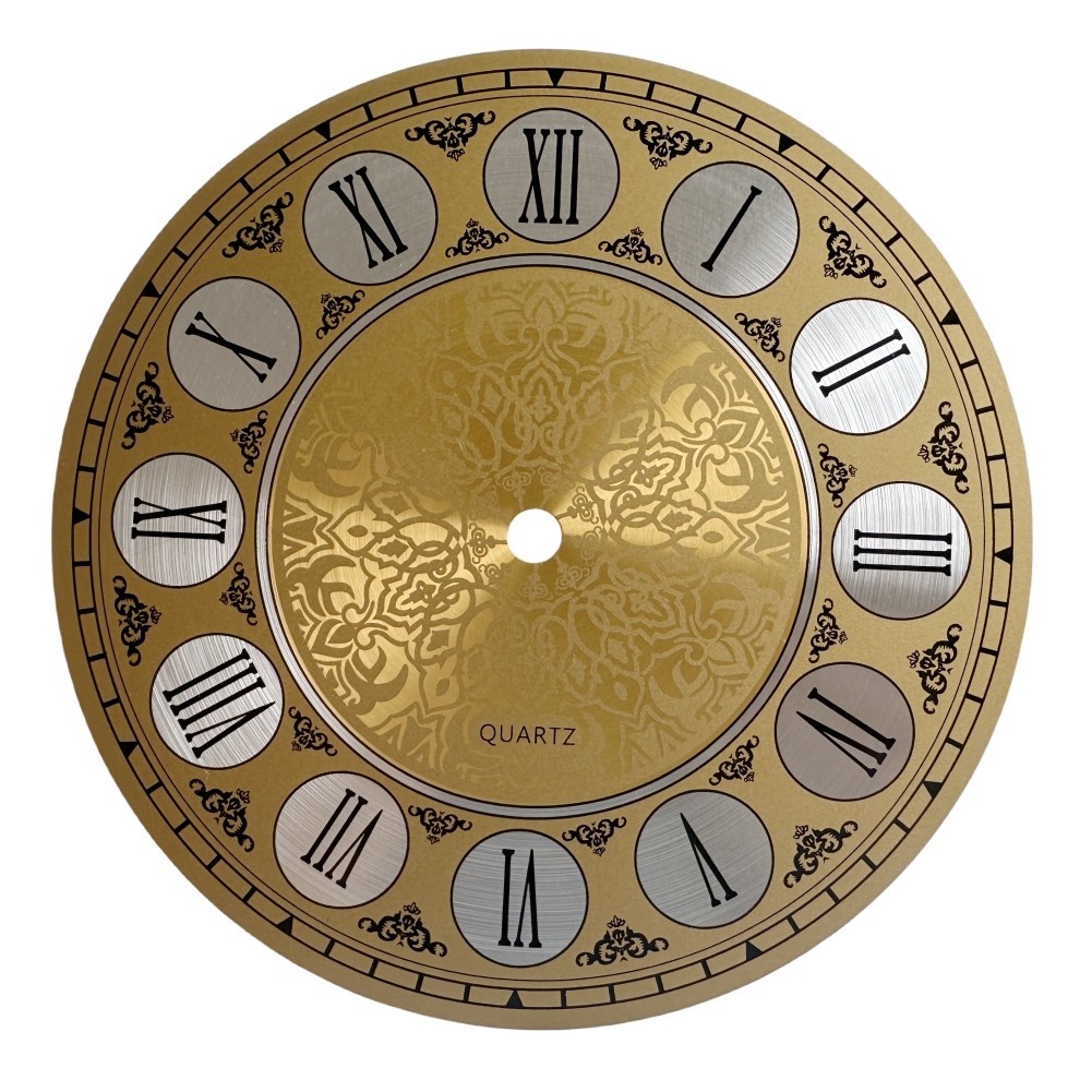 7 In Diameters 180mm Vintage Aluminium Metal Wall Clock-Dial Face Roman Numeral