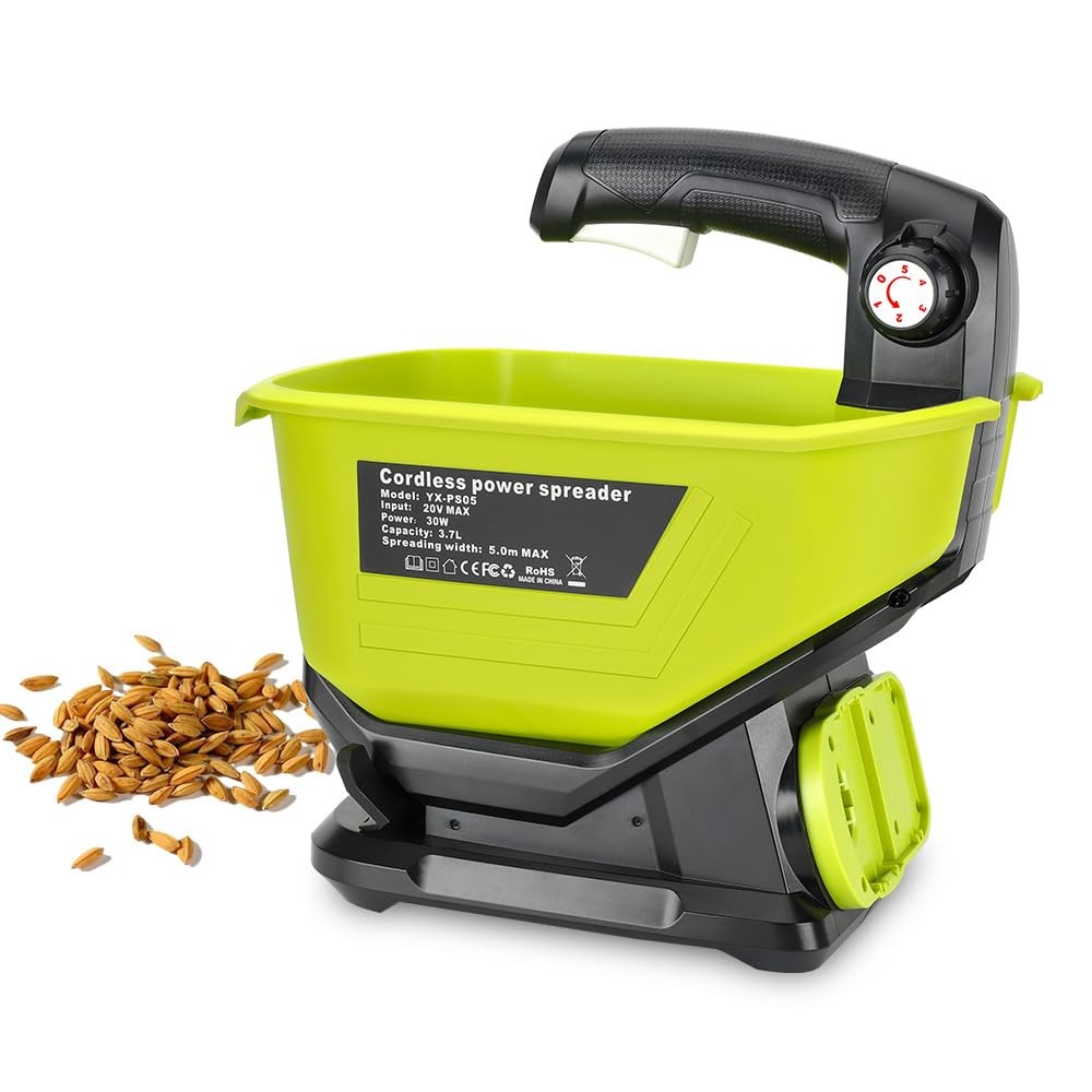 Salt Spreader for Ryobi 18V One+ Batteries, Cordless Seed Fertilizer & Ice Me...