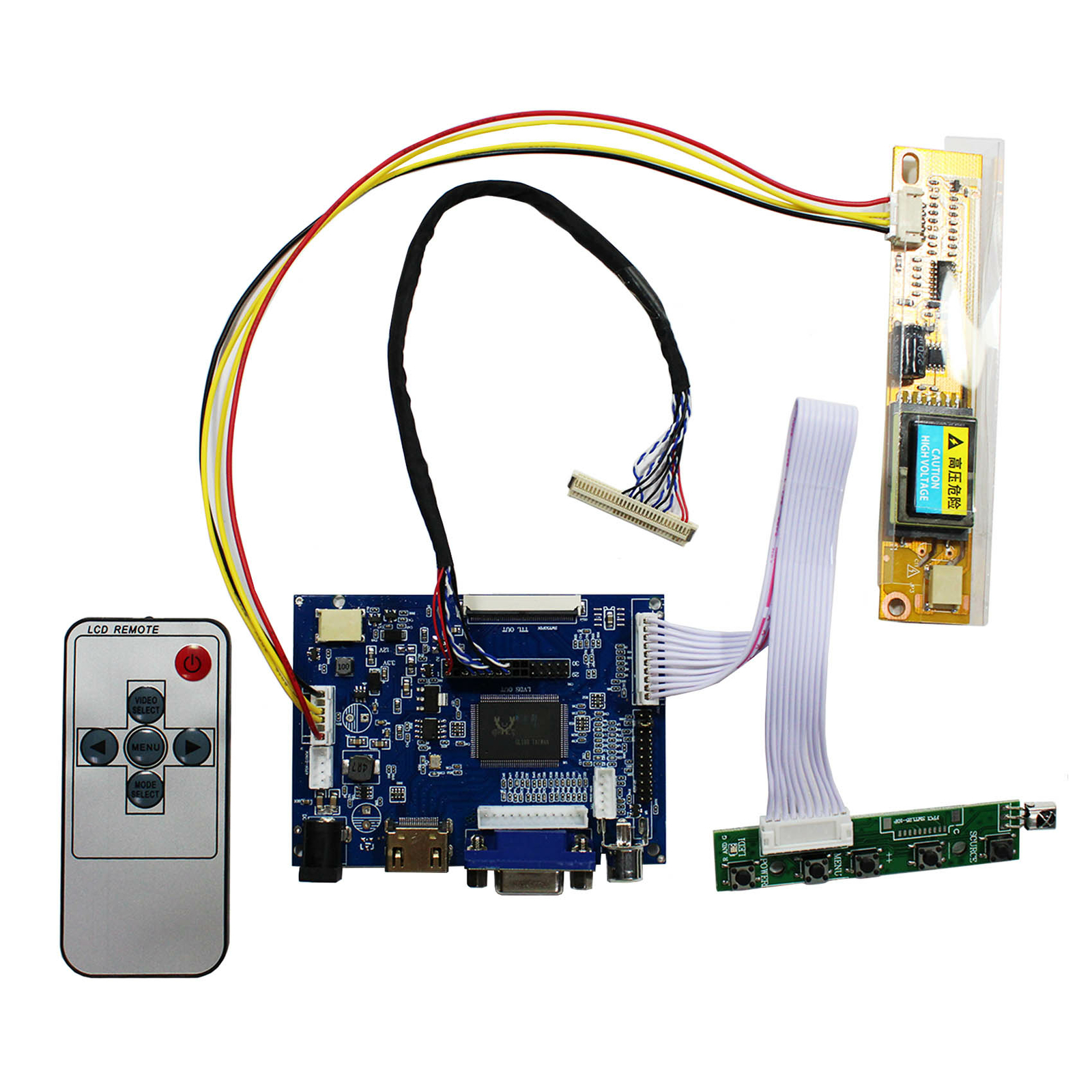 HD VGA AV LCD Controller Board For 15.4inch 1280x800 30pin LP154W01 LCD Screen